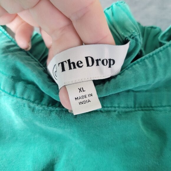 The Drop Womens Green Maxi Dress XL Tencel Adjustable Strap Tiered Flowy Summer - Picture 2 of 11